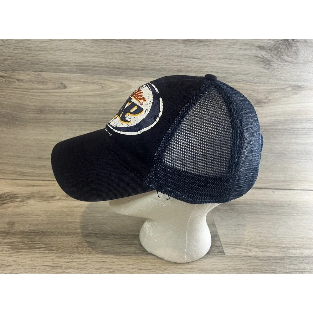 Miller Lite SnapBack‎ Hat Cap Mesh Beer Alchohol Adjustable Blue Comfort